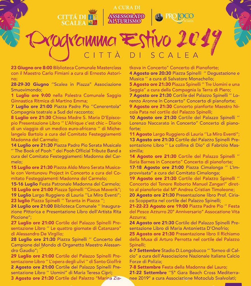 programme of events